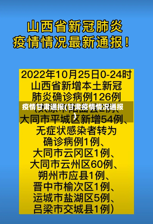 疫情甘肃通报(甘肃疫情情况通报)-第3张图片