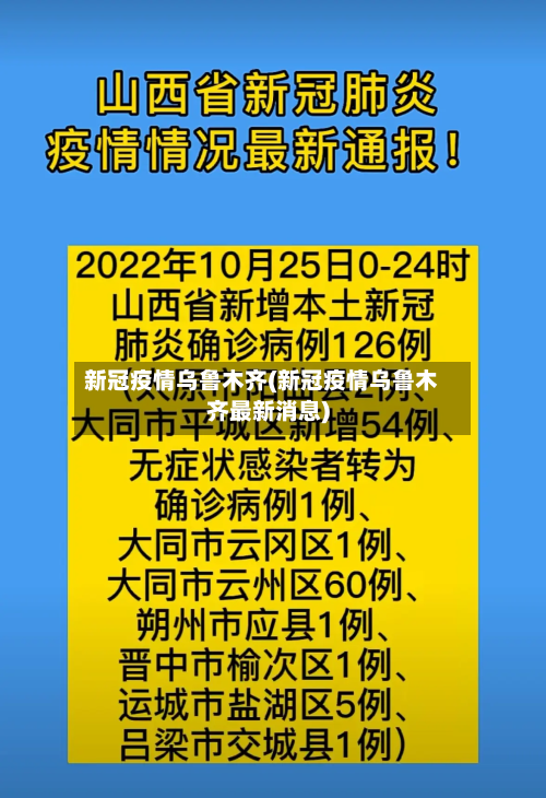 新冠疫情乌鲁木齐(新冠疫情乌鲁木齐最新消息)