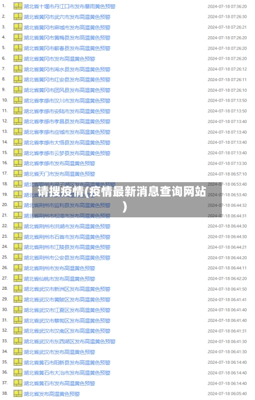 请搜疫情(疫情最新消息查询网站)-第3张图片