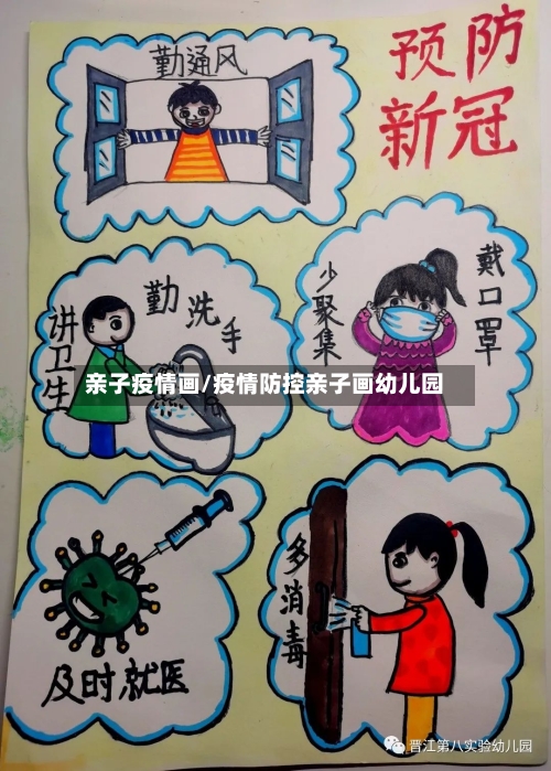 亲子疫情画/疫情防控亲子画幼儿园