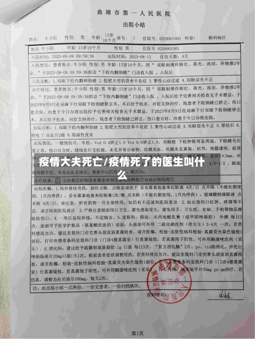 疫情大夫死亡/疫情死了的医生叫什么-第3张图片