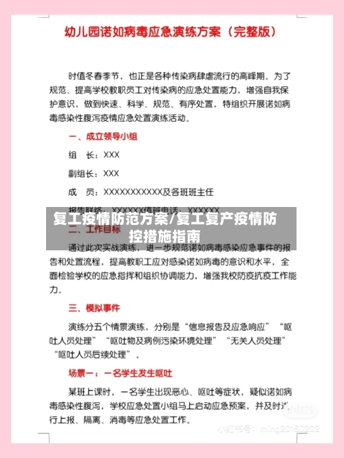 复工疫情防范方案/复工复产疫情防控措施指南